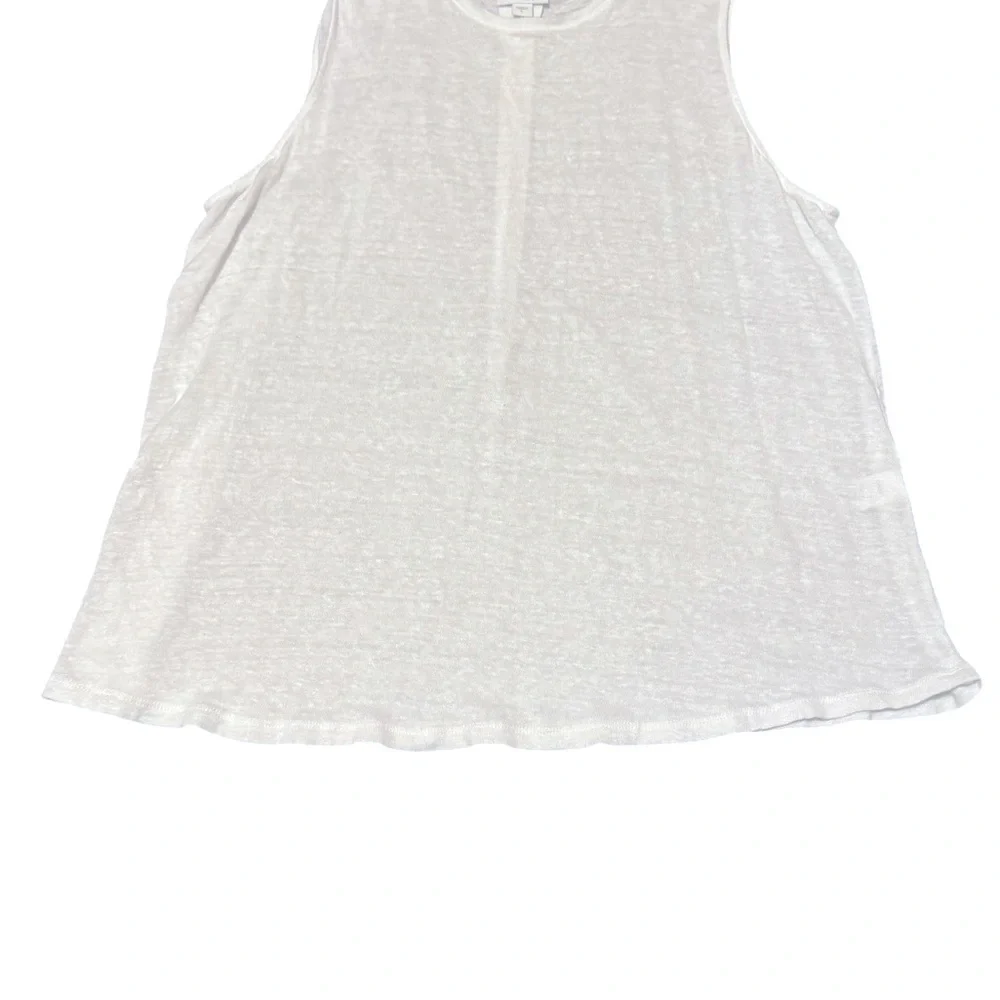 Women’s J.Jill Love Linen Sleeveless White Lightweight Top